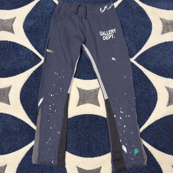 Gallery Dept Painted Flare Sweatpants Navy Size Large - Picture 1 of 3